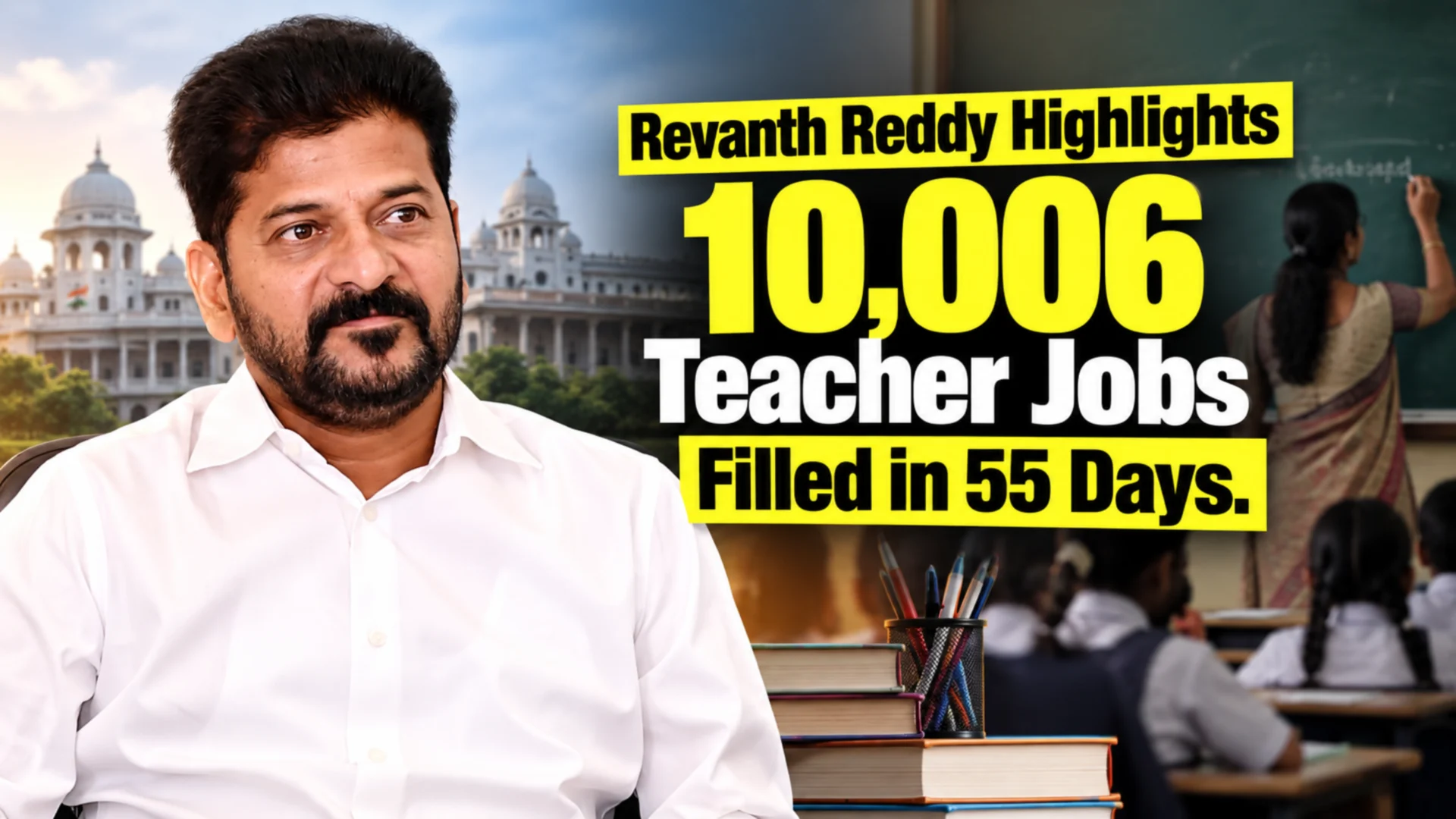 Revanth Reddy Says Telangana Filled 10,006 Teacher Posts in 55 Days Without Allegations