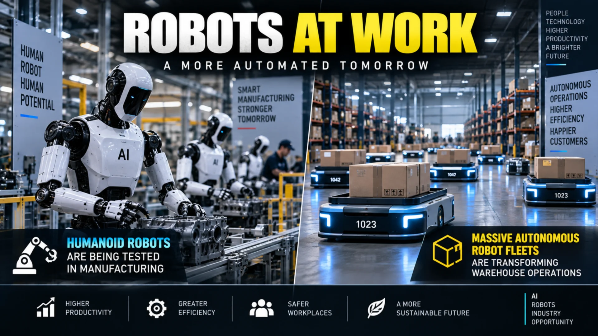 From Screens To Shop Floors: How Humanoid Robots And Amazon’s Million-Robot Fleet Are Pushing AI Into The Physical World