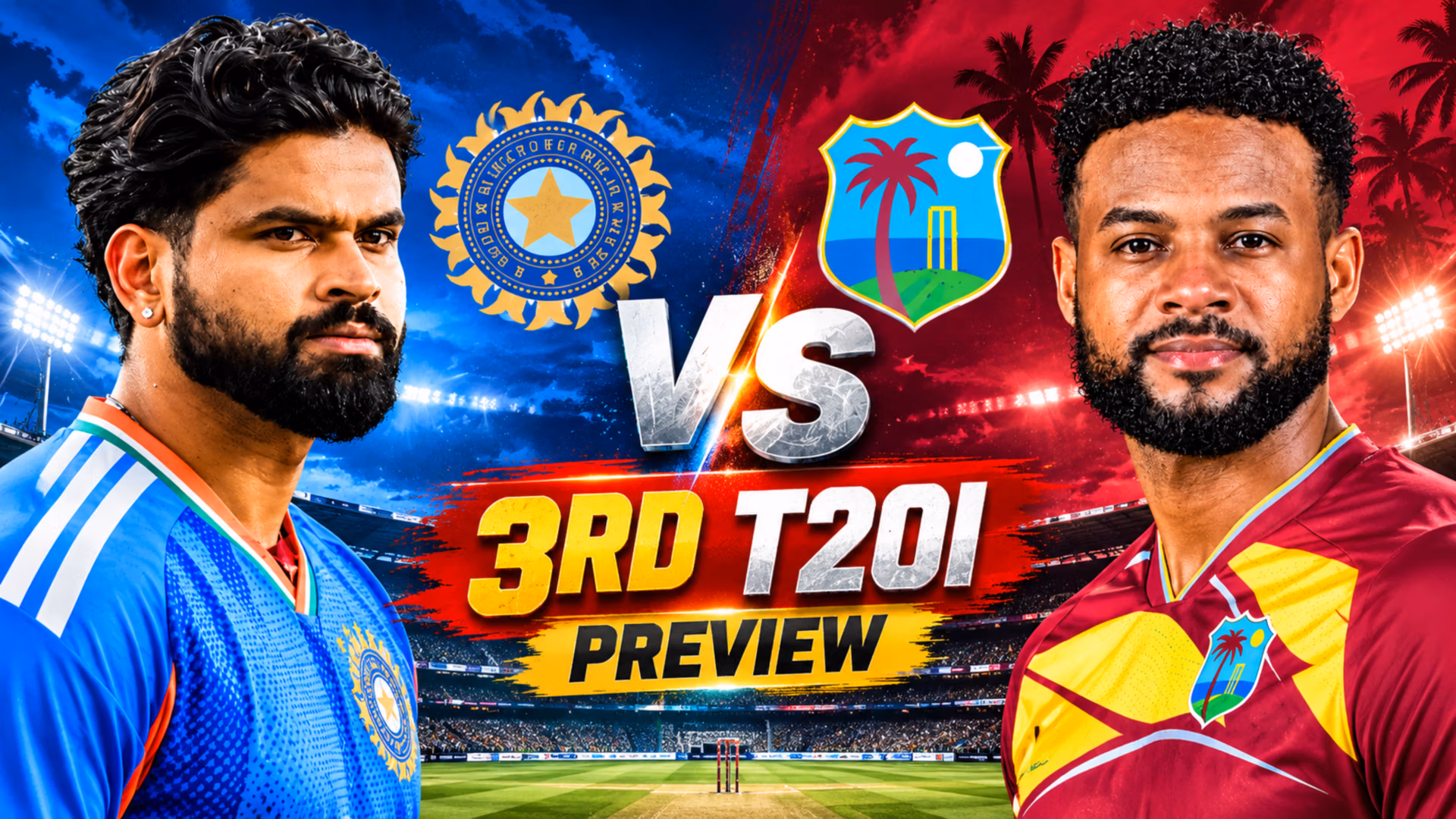 India vs West Indies 3rd T20I 2026: Holkar Stadium Pitch Report, Indore Weather Forecast and Match Prediction